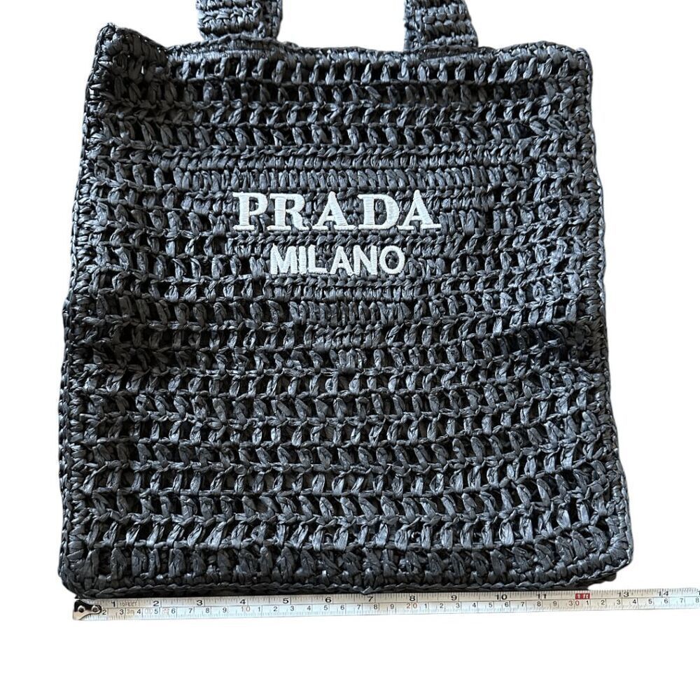 Brand New Prada Black Raffia Tote Bag - Picture 6 of 6